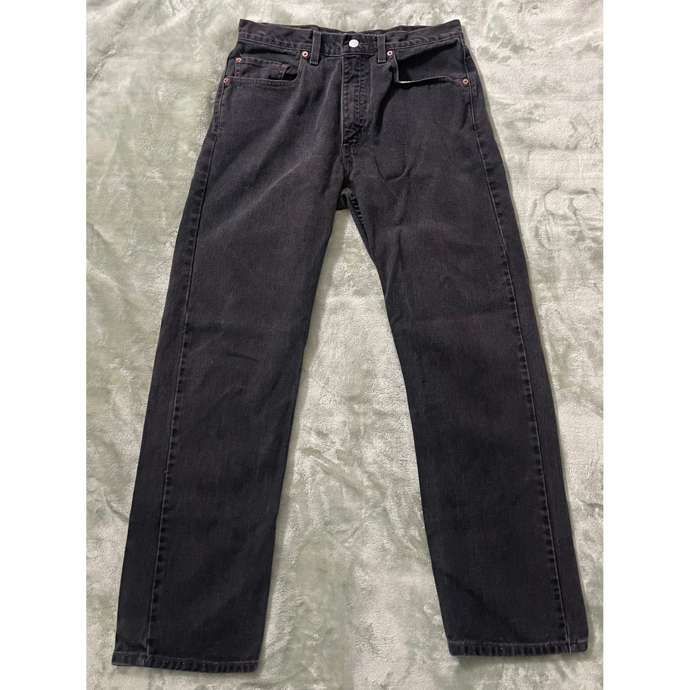 Levi's 505 Regular Fit Straight Leg Dark Wash Mens Jeans W33 L30